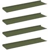 Plūduriuojanti lentyna 4 pcs Alyvuogių žalia 80 x 18 x 2,5 cm
