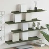 Plūduriuojanti lentyna 4 pcs Alyvuogių žalia 80 x 18 x 2,5 cm