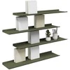 Plūduriuojanti lentyna 4 pcs Alyvuogių žalia 80 x 18 x 2,5 cm