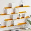 Plūduriuojanti lentyna 4 pcs Garučių geltona 100 x 9 x 2,5 cm