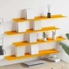 Plūduriuojanti lentyna 4 pcs Garučių geltona 100 x 18 x 2,5 cm