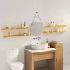 Plūduriuojanti lentyna 4 pcs Garučių geltona 100 x 18 x 2,5 cm