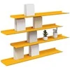 Plūduriuojanti lentyna 4 pcs Garučių geltona 100 x 18 x 2,5 cm