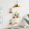 Plūduriuojanti lentyna 4 pcs Garučių geltona 30 x 9 x 2,5 cm