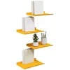 Plūduriuojanti lentyna 4 pcs Garučių geltona 30 x 18 x 2,5 cm