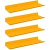 Plūduriuojanti lentyna 4 pcs Garučių geltona 30 x 9 x 2,5 cm