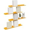 Plūduriuojanti lentyna 4 pcs Garučių geltona 60 x 8,5 x 2,5 cm