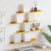 Plūduriuojanti lentyna 4 pcs Garučių geltona 60 x 8,5 x 2,5 cm