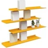 Plūduriuojanti lentyna 4 pcs Garučių geltona 80 x 18 x 2,5 cm