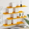 Plūduriuojanti lentyna 4 pcs Garučių geltona 80 x 18 x 2,5 cm