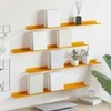 Plūduriuojanti lentyna 4 pcs Garučių geltona 80 x 9 x 2,5 cm