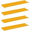 Plūduriuojanti lentyna 4 pcs Garučių geltona 80 x 18 x 2,5 cm