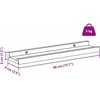 Sieninė lentyna 4 pcs Ruda 40 x 9 x 3 cm Apdirbta mediena