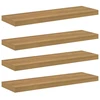 Sieninė lentyna 4 vnt. Ruda 90 x 23,5 x 3,8 cm Apdirbta mediena