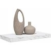 Sieninė lentyna Balti marmuro 50 x 23 x 4 cm Apdirbta mediena