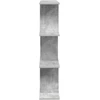 Sieninė lentyna Betono pilka 102 x 20 x 96 cm Apdirbta mediena