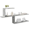 Sieninė lentyna Betono pilka 122 x 18 x 60 cm Apdirbta mediena