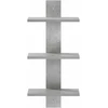 Sieninė lentyna Betono pilka 30 x 13.5 x 64.5 cm