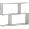 Sieninė lentyna Betono pilka 72 x 17 x 55.5 cm Apdirbta mediena
