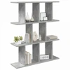 Sieninė lentyna Betono pilka 80 x 20 x 96 cm Apdirbta mediena