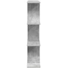 Sieninė lentyna Betono pilka 80 x 20 x 96 cm Apdirbta mediena
