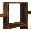 Sieninė lentyna, dūminio ąžuolo, 159x18x66cm, apdirbta mediena