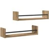 Sieninė lentyna 2 pcs Amatininkų ąžuolas 60 x 16 x 14 cm