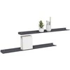 Plūduriuojanti lentyna 2 pcs Antracitas 80 x 9 x 2,5 cm Plienas