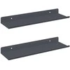 Plūduriuojanti lentyna 2 pcs Antracitas 30 x 9 x 2,5 cm Plienas