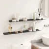 Plūduriuojanti lentyna 2 pcs Antracitas 80 x 9 x 2,5 cm Plienas
