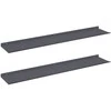 Plūduriuojanti lentyna 2 pcs Antracitas 100 x 18 x 2,5 cm