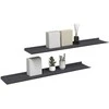 Plūduriuojanti lentyna 2 pcs Antracitas 100 x 18 x 2,5 cm