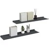Plūduriuojanti lentyna 2 pcs Antracitas 80 x 18 x 2,5 cm