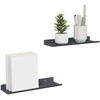 Plūduriuojanti lentyna 2 pcs Antracitas 30 x 9 x 2,5 cm Plienas