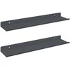 Plūduriuojanti lentyna 2 pcs Antracitas 40 x 8,5 x 2,5 cm