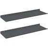 Plūduriuojanti lentyna 2 pcs Antracitas 60 x 18 x 2,5 cm