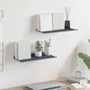 Plūduriuojanti lentyna 2 pcs Antracitas 40 x 18 x 2,5 cm