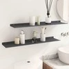 Plūduriuojanti lentyna 2 pcs Antracitas 80 x 18 x 2,5 cm