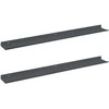 Plūduriuojanti lentyna 2 pcs Antracitas 80 x 9 x 2,5 cm Plienas
