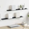 Plūduriuojanti lentyna 2 pcs Antracitas 80 x 9 x 2,5 cm Plienas