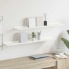 Plūduriuojanti lentyna 2 pcs Baltas 100 x 18 x 2,5 cm Plienas