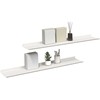 Plūduriuojanti lentyna 2 pcs Baltas 100 x 18 x 2,5 cm Plienas