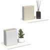 Plūduriuojanti lentyna 2 pcs Baltas 30 x 18 x 2,5 cm Plienas