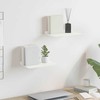 Plūduriuojanti lentyna 2 pcs Baltas 30 x 18 x 2,5 cm Plienas
