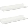 Plūduriuojanti lentyna 2 pcs Baltas 30 x 9 x 2,5 cm Plienas