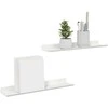 Plūduriuojanti lentyna 2 pcs Baltas 40 x 8,5 x 2,5 cm Plienas