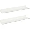 Plūduriuojanti lentyna 2 pcs Baltas 40 x 8,5 x 2,5 cm Plienas