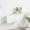 Plūduriuojanti lentyna 2 pcs Baltas 40 x 8,5 x 2,5 cm Plienas