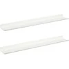 Plūduriuojanti lentyna 2 pcs Baltas 60 x 8,5 x 2,5 cm Plienas