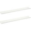 Plūduriuojanti lentyna 2 pcs Baltas 80 x 9 x 2,5 cm Plienas